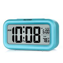 Despertador Peakeep Night Light Digital com temperatura azul