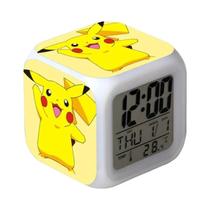 Despertador Pikachu Com Mudança De Cor Em 7 Cores, Luz Noturna Pokémon, Decoração De Mesa, Presentes