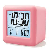 Despertador Plumeet Digital Kids com soneca e luz noturna rosa