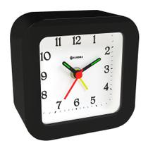 Despertador Quartz Eurora Ref: 2697-034 Preto Retangular