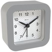 Despertador Quartz Herweg Ref: 2655-024 Cinza Quadrado