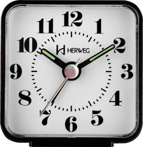 Despertador Quartz Preto Herweg 2504