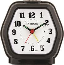Despertador Quartz Preto Herweg 2635