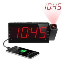 Despertador Radio Relógio Digital Lelong E Projetor De Hora