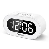 Despertador REACHER LED Digital Snooze com dimmer branco Despertador REACHER LED Digital Snooze com dimmer branco
