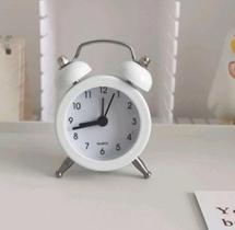 Despertador redondo relógio portátil retrô 5,5cm