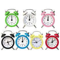 Despertador redondo relógio portátil Retrô 5,5cm uso diario - Filó Modas
