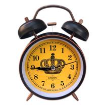 Despertador Retro Crown Style Twin Bell Non Ticking