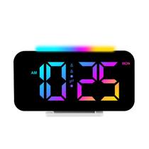 Despertador RGB LED digital com display de luz colorido Despertador RGB LED digital com display de luz colorido