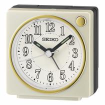 Despertador Seiko Fuji II 5cm quadrado branco pérola Despertador Seiko Fuji II 5cm quadrado branco pérola