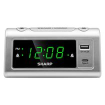 Despertador Sharp Super Fast USB-C Charging Silver Despertador Sharp Super Fast USB-C Charging Silver