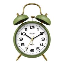 Despertador Sharp Twin Bell Loud para pessoas com sono pesado Matte Sage