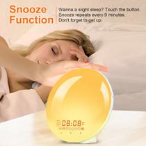 Despertador Sunrise Light Simule Dual Snooze 7 cores