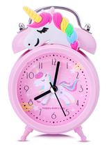 Despertador TCJJ Unicorn para meninas e crianças com luz de fundo azul Despertador TCJJ Unicorn para meninas e crianças com luz de fundo azul