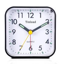 Despertador Tinload Small Analog Silent Non Ticking Black