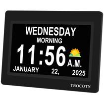 Despertador TROCOTN Dementia com calendário e DST automático de 7 polegadas Despertador TROCOTN Dementia com calendário e DST automático de 7 polegadas