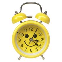 Despertador Yellow Smile Twin Bell Non Tick Analog Despertador Yellow Smile Twin Bell Non Tick Analog