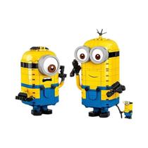 Despicable Me Minions Anime Figura Mini Bonito Modelo Colecionável Brinquedos Bloks Construx Room