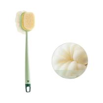 Destacável Long Handle Escova De Banho, Voltar Artefato, Dupla Face, Cabelo Macio, Bath Power Toalha