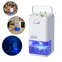 Desumidificador Antimofo Secar Ar Elétrico 1400ml Led Lâmpada Ambiente 7 Cores Branco Importway