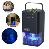 Desumidificador Antimofo Secar Ar Elétrico 1400ml Led Lâmpada Ambiente 7 Cores Preto Importway Desumidificador Antimofo Secar Ar Elétrico 1400ml Led Lâmpada Ambiente 7 Cores Preto Importway