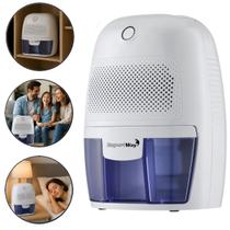 Desumidificador de Ar Portátil 600ml Silencioso com LED Bivolt Compacto para Quartos e Ambientes