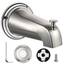 Desviador de bico de banheira Slip On Dreyoo com anel de cobertura de metal escovado