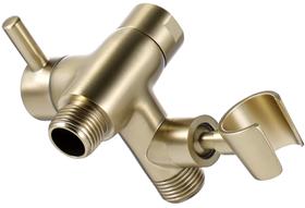 Desviador de braço de chuveiro G-Promise em metal sólido dourado escovado