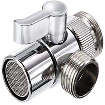 Desviador de válvula de pia, divisor de torneira, latão cromado polido Desviador de válvula de pia, divisor de torneira, latão cromado polido