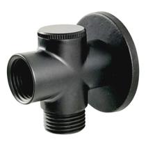 Desviador Redondo Ducha Chuveiro Metal Preto Black