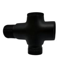 Desviador Redondo Metal 1/2 Chuveiro Ducha Preto Fosco Black Desviador Redondo Metal 1/2 Chuveiro Ducha Preto Fosco Black