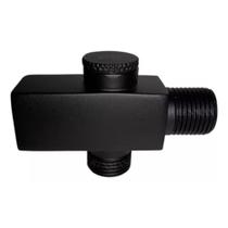 Desviador 'Tê Quadrado Para Chuveiro/Ducha Metal Black/Preto