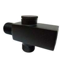 Desviador 'Tê Quadrado Para Chuveiro/Ducha Metal Black/Preto