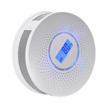 Detector De Fumaça E Monóxido De Carbono 2 Em 1 Com Sensor Duplo, Alarme LCD De 85db Para Segurança