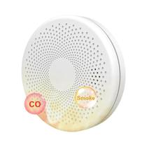 Detector De Fumaça E Monóxido De Carbono Inteligente WiFi Tuya 2 Em 1 Com Sensor De Som PIR Para