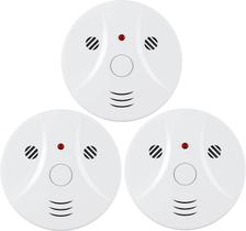 Detector de fumaça e monóxido de carbono Lecoolife, pacote com 3