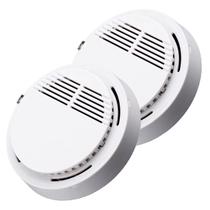 Detector de Fumaça Fogo Incendio Alarme 85db Kit 2 unidades Sensor Fotoeletrico Casa Residencial Comercial Segurança