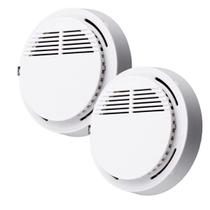 Detector de Fumaça Incendio Fogo Alarme 85db Kit 2 unidades Sensor Fotoeletrico Segurança Casa Comercial