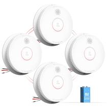 Detector de fumaça SITERWELL Hardwired Interconnected GS562A, pacote com 4 Detector de fumaça SITERWELL Hardwired Interconnected GS562A, pacote com 4