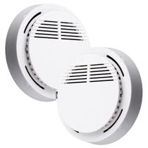 Detector de Incendio Fumaça Kit 2 unidades Sensor Fotoeletrico Alarme 85db Fogo Proteçao Casa Residencial Comercial