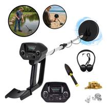 Detector De Metais Importway Prata Ouro Cobre 1,5m Profundidade Pá e Fone de Ouvido