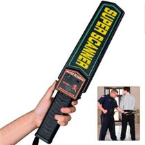 Detector De Metais Manual Portátil Com Bateria Recarregável Cor Preto