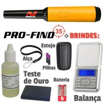 Detector de metais pinpointer pro-find 35 minelab ouro metal profissional portátil