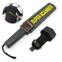 Detector de Metais Portatil Alta Sensibilidade Profissional Scanner Metal Alarme Segurança Led
