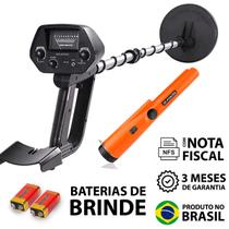 Detector De Metal Profissional Com Pinpointer Ouro Prata e Bronze Alta Qualidade + Envio Imediato + Nfe Detector De Metal Profissional Com Pinpointer Ouro Prata e Bronze Alta Qualidade + Envio Imediato + Nfe