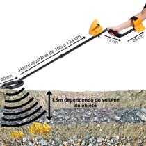 Detector de metal profissional visor lcd fone e pá completo