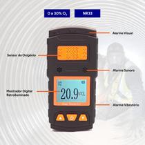 Detector de Oxigênio para Espaço Confinado NR33 IP-761 O2 Impac