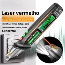 Detector De Tensão A Laser Vermelho Aneng Vc1019 Transmissão De Voz 12-1000v Caneta Testadora De