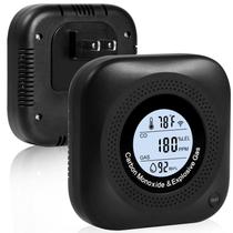 Detector de vazamento de monóxido de carbono e gás Daffypop 4 em 1 preto Detector de vazamento de monóxido de carbono e gás Daffypop 4 em 1 preto