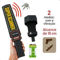 Detector Manual Portátil Alta Precisão Scanner Vibração Profissional Metais